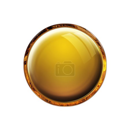 Blank antique amber gloss button
