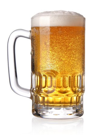 Glass of beer (clipping path)