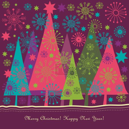 Christmas and New Year's greeting card