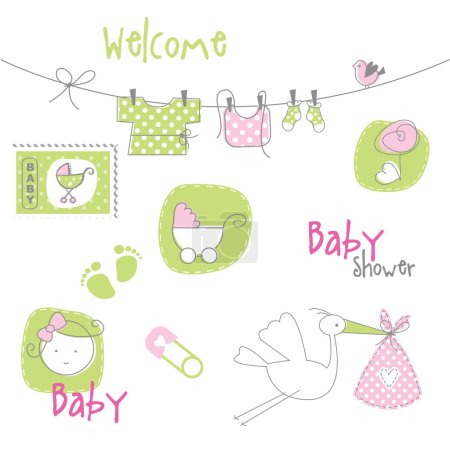 Baby shower design elements