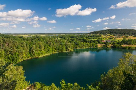 Turquoise lake in Wolinski National Park, Wapnica, Poland