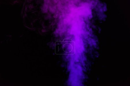 mystical black background with violet smoke  