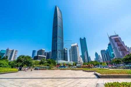 Shenzhen City Skyline and Office Building Architectural Landscap