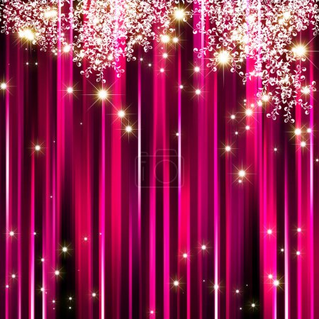 Sparkling star on pink magenta background