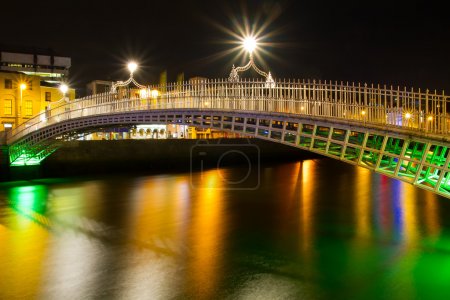 The ha'penny bridge in Dublin