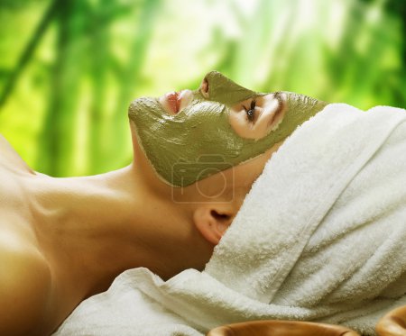 Woman in Spa. Mud Mask