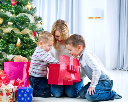 Happy Kids with Christmas Gifts