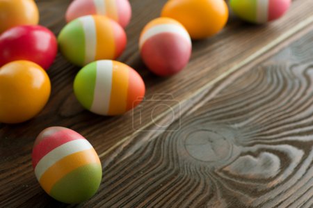 Colorful Easter Eggs. Selective Focus
