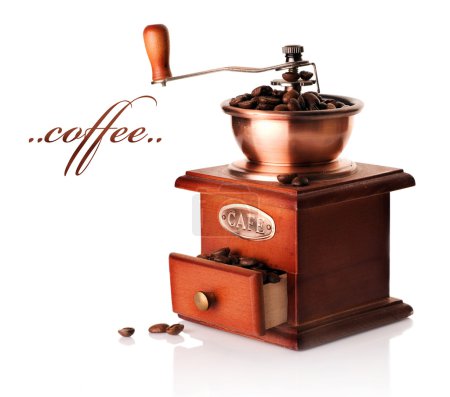Coffee Grinder Over White