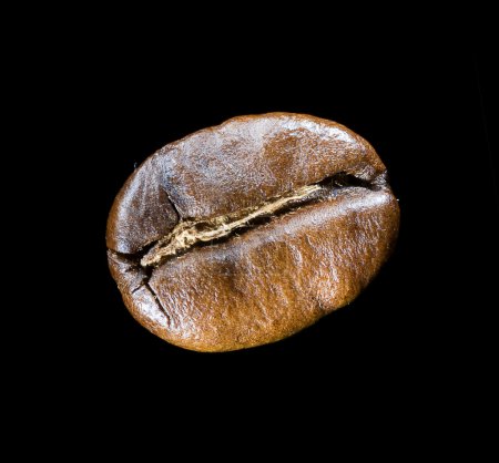 Coffee bean isolated on black