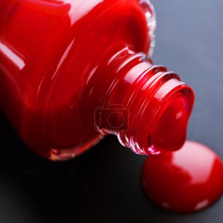 Red Nail Polish Closeup