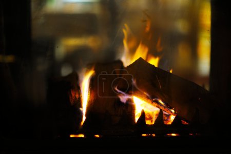 Fireplace flame background