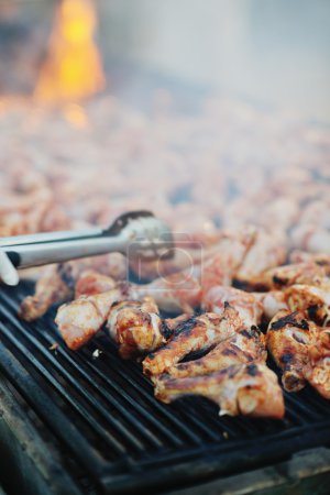 Barbecue with chicken grill