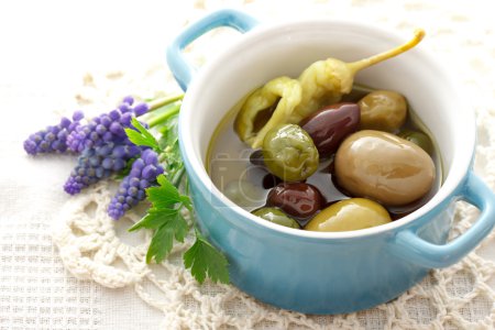 Olives in little pot