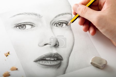 Drawing a Woman Face