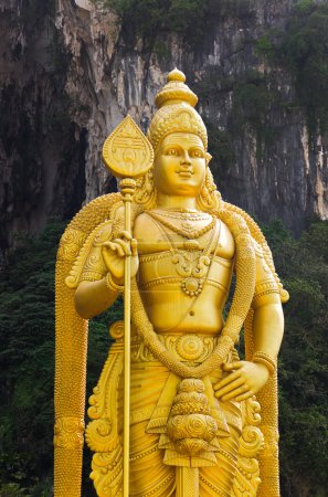 Statue of god Muragan at Batu caves, Kuala-Lumpur, Malaysia