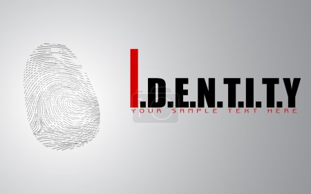 Finger Print on Identitiy Background