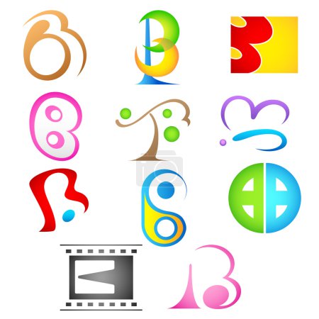 Different Icon with alphabet b