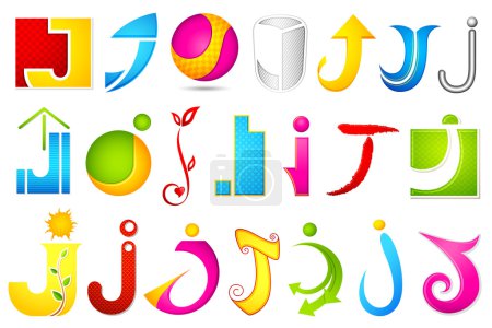 Different Icon with alphabet J