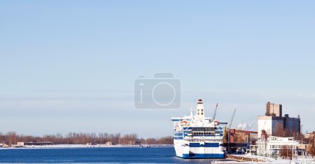 Ferry boat in port
