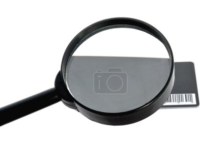 Magnifying glass and card