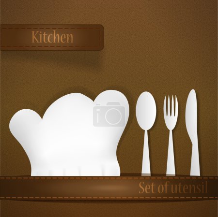 Kitchen utensil and chef cap
