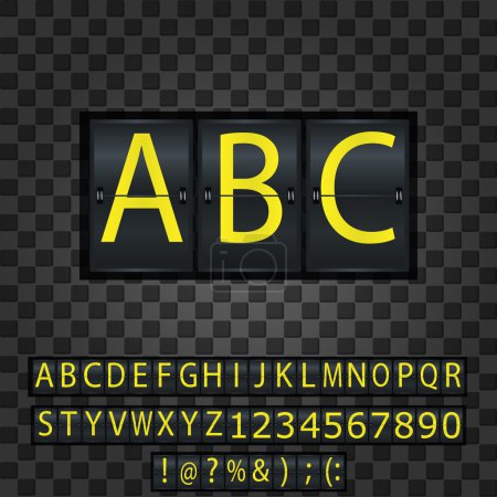 The ABC letters on the metal background