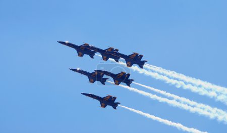 US Navy Blue Angels Delta Formation on Jones Beach Air Show