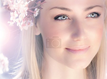 Sensual portrait of a spring woman
