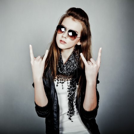 Teen girl rock
