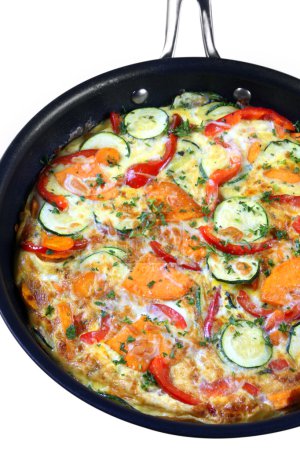 Vegetable Frittata in Frying Pan