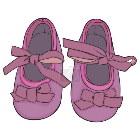 Illustration of a pair of baby shoes