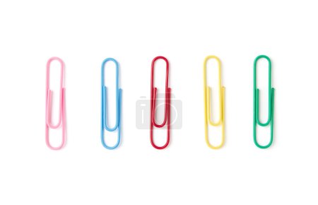 Set of colorful paper clips