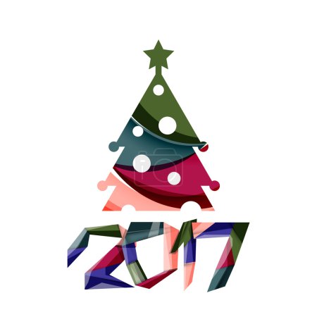 2017 Christmas and New Year Geometric Banner