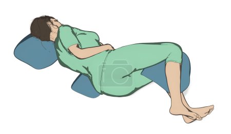 Woman good sleeping posture