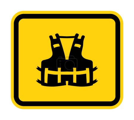 PPE Icon.Wearing a life jacket for safety Symbol Sign Isolate On White Background,Vector Illustration EPS.10 