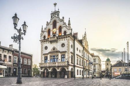 Historic city hall in the center of Rzeszow, Poland