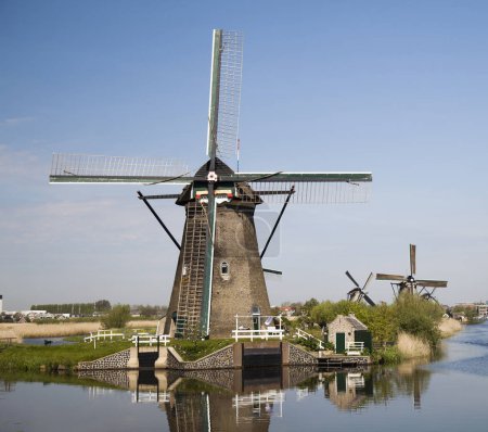 Windmill in Kinderdijk in netherlands