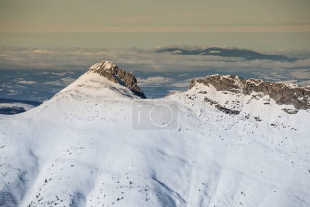 Winter view to Giewont in Tatra mountains in Zakopane,Poland