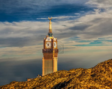 Skyline with Abraj Al Bait (Royal Clock Tower Makkah) in the Holy City of Mecca, Saudi Arabia. Saudi Arabia Skyscrapers