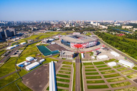 Aerial view of Spartak Stadium in Moscow