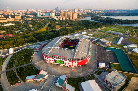 Aerial view of Otkritie Arena stadium in Moscow