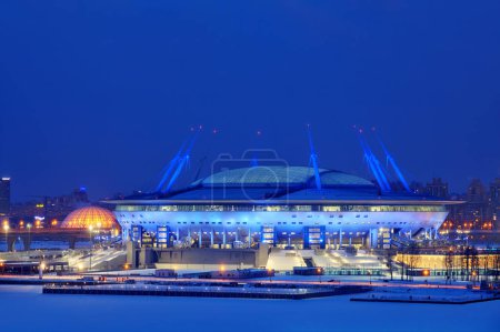 Football Stadium in St. Petersburg, Russia for Soccer World Cup.