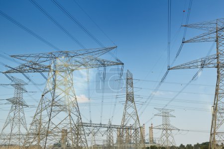 Electrical power lines and towers