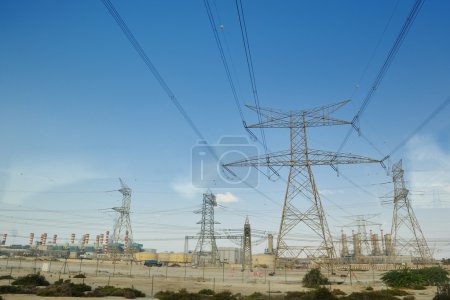 Electrical power lines and towers