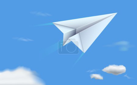 Paper Plane in Sky