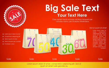 Sale Background with Shopping Bag