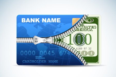 Dollar inside Credit Card