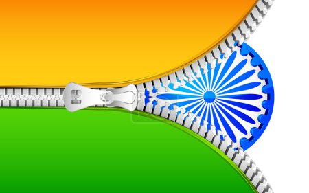 Zipper in India Flag