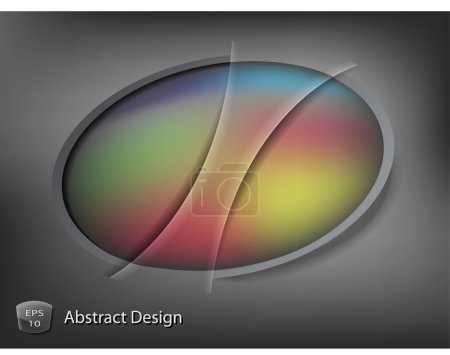Rainbow abstract round design